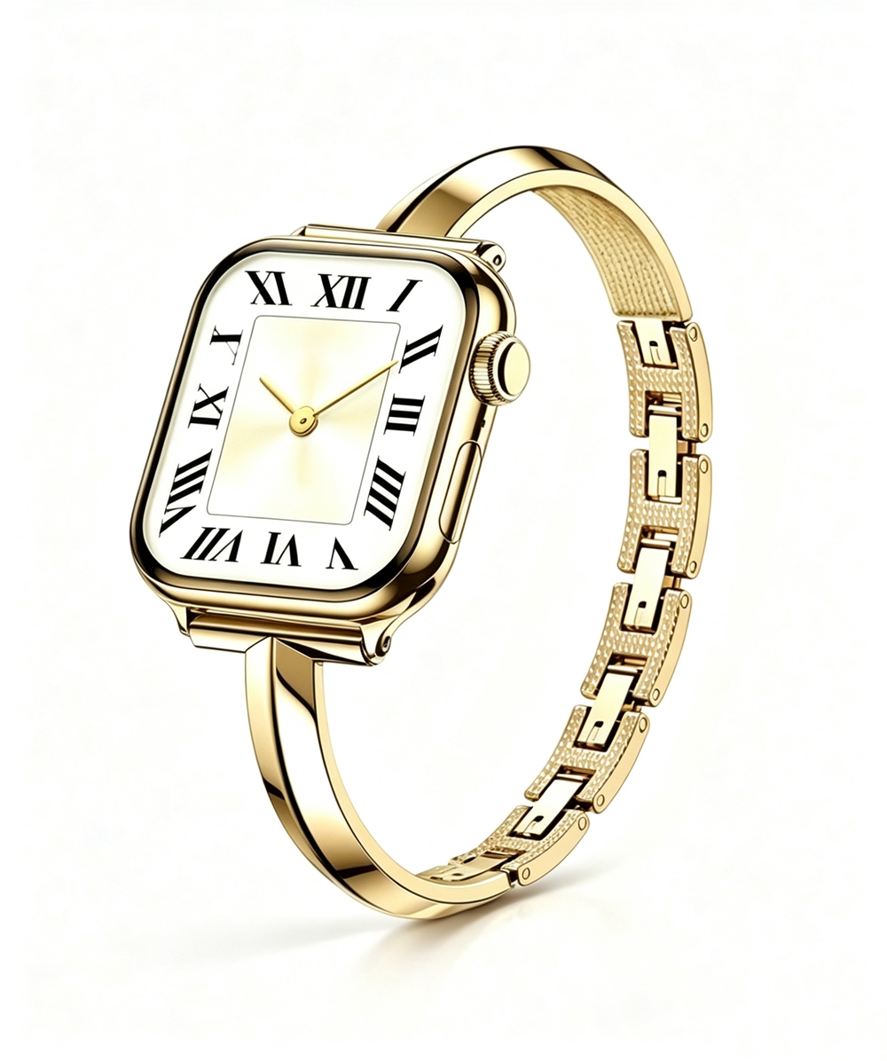 Luxury Watch Apple Bands - Apple Watch用高級ステンレススチール製ブレスレットストラップ 女性用 シリーズ11/8/7/6/10/9 40mm 41mm