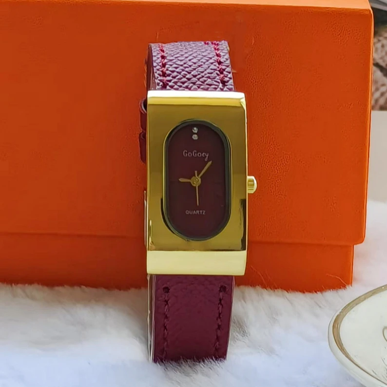 Luxury Watch Square - 高級レディースブランドの女性の腕時計ファッション長方形ダイヤルクォーツ時計シンプルなレザーストラップ腕時計ギフトドロップシッピング
