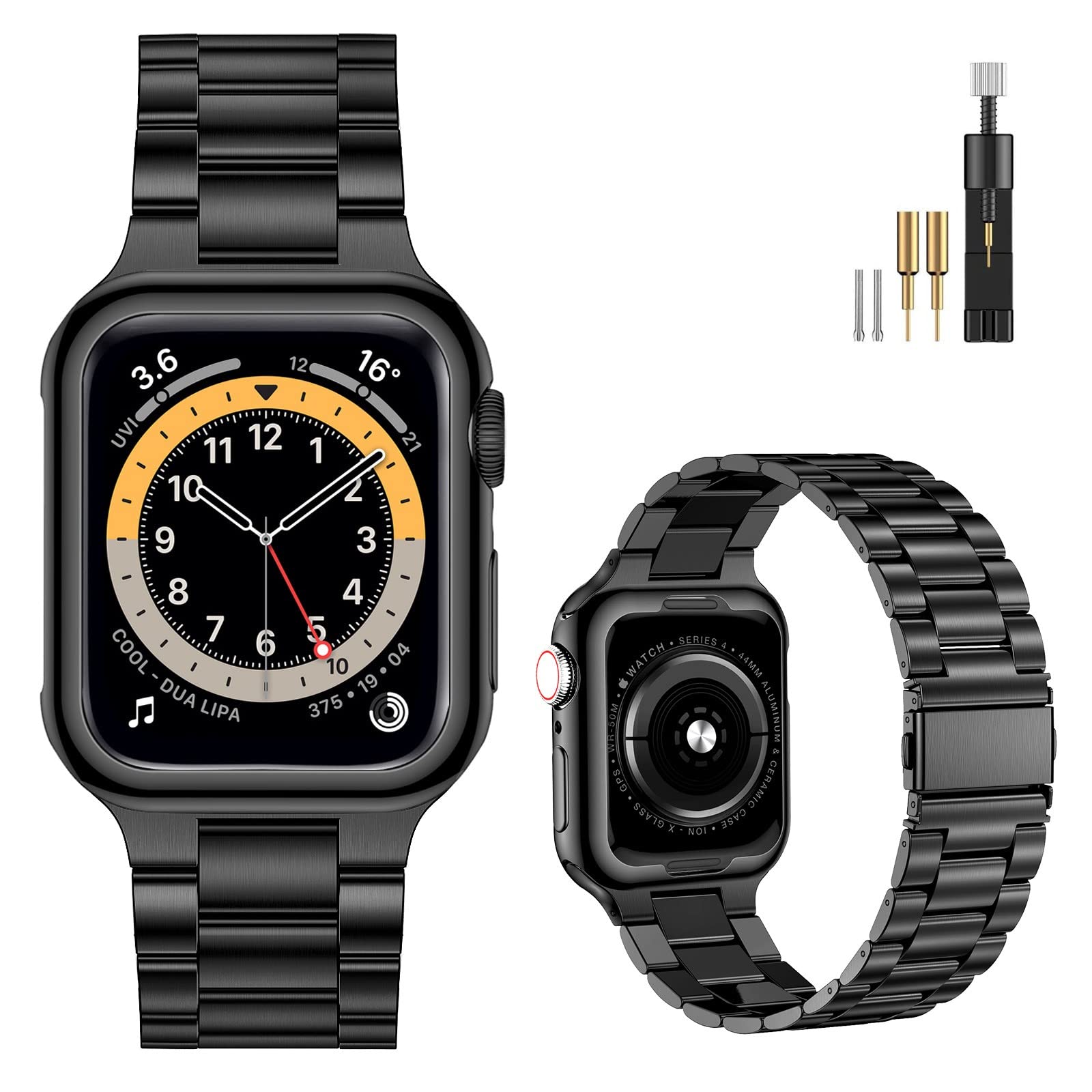 Luxury Watch Apple Bands - Apple Watch用ステンレススチールストラップ,Apple Watch用金属ブレスレット45mm 41mm 44mm 40mm