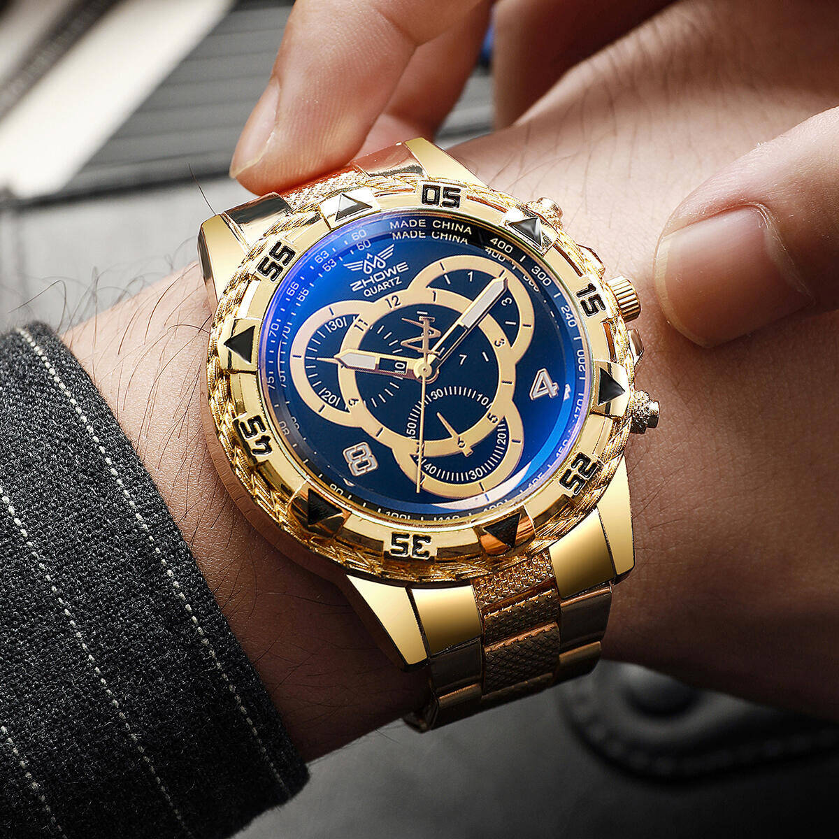 Luxury Watch Under 20000 - 男性用ステンレススチールクォーツ時計,ビジネス,ファッションバンド