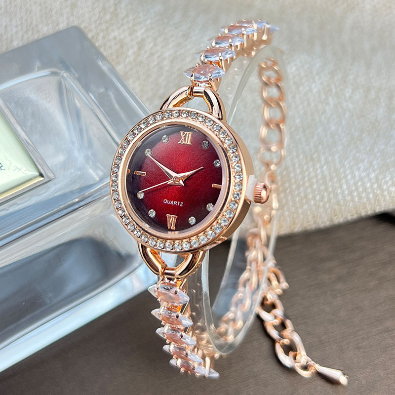 Luxury Watch For Girls - UTHAI CQ383 ファッショナブルな女性用腕時計ブレスレット、ダイヤモンド象嵌カラークォーツ時計、軽い高級時計ギフト、女性用腕時計