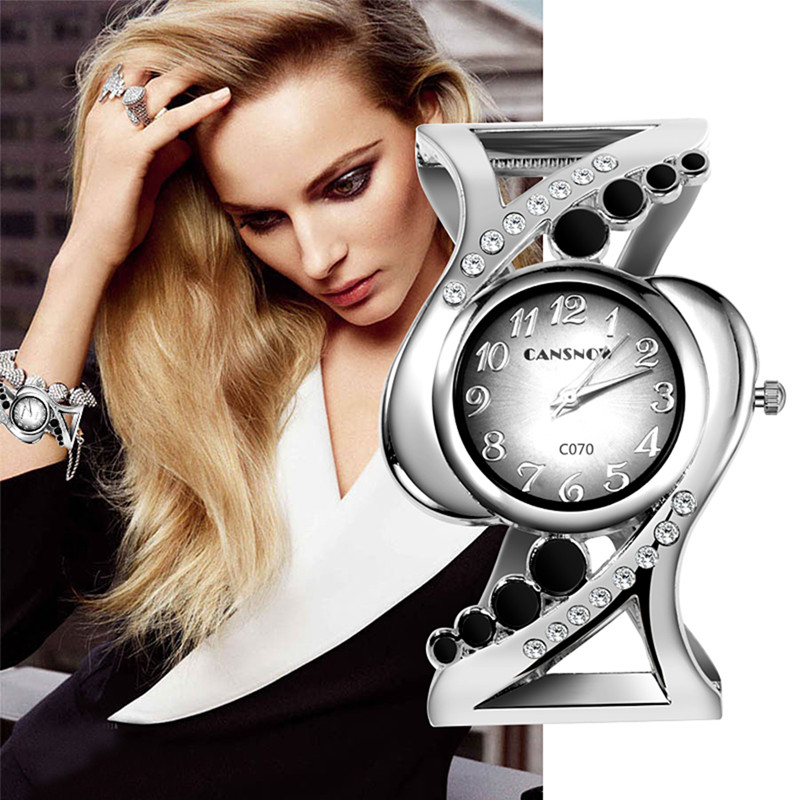 Luxury Watch For Girls - 女性バングル腕時計クリスタル高級レディースクォーツ時計女性のラインストーンファッション女性時計eleagnt女性のsaati relojes