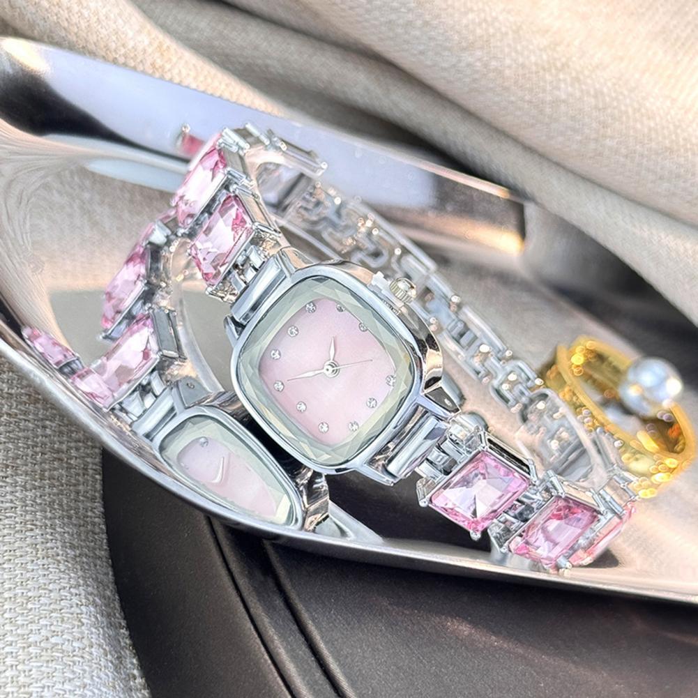 キラキラ輝くブレスレットウォッチ スクエアダイヤル レディー - Luxury Watch Square のレビューと価格