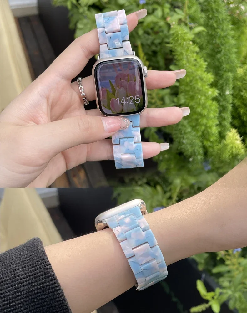 アップルウォッチ用レジンストラップ,リンクブレスレット,ウル - Luxury Watch Apple Bands のレビューと価格