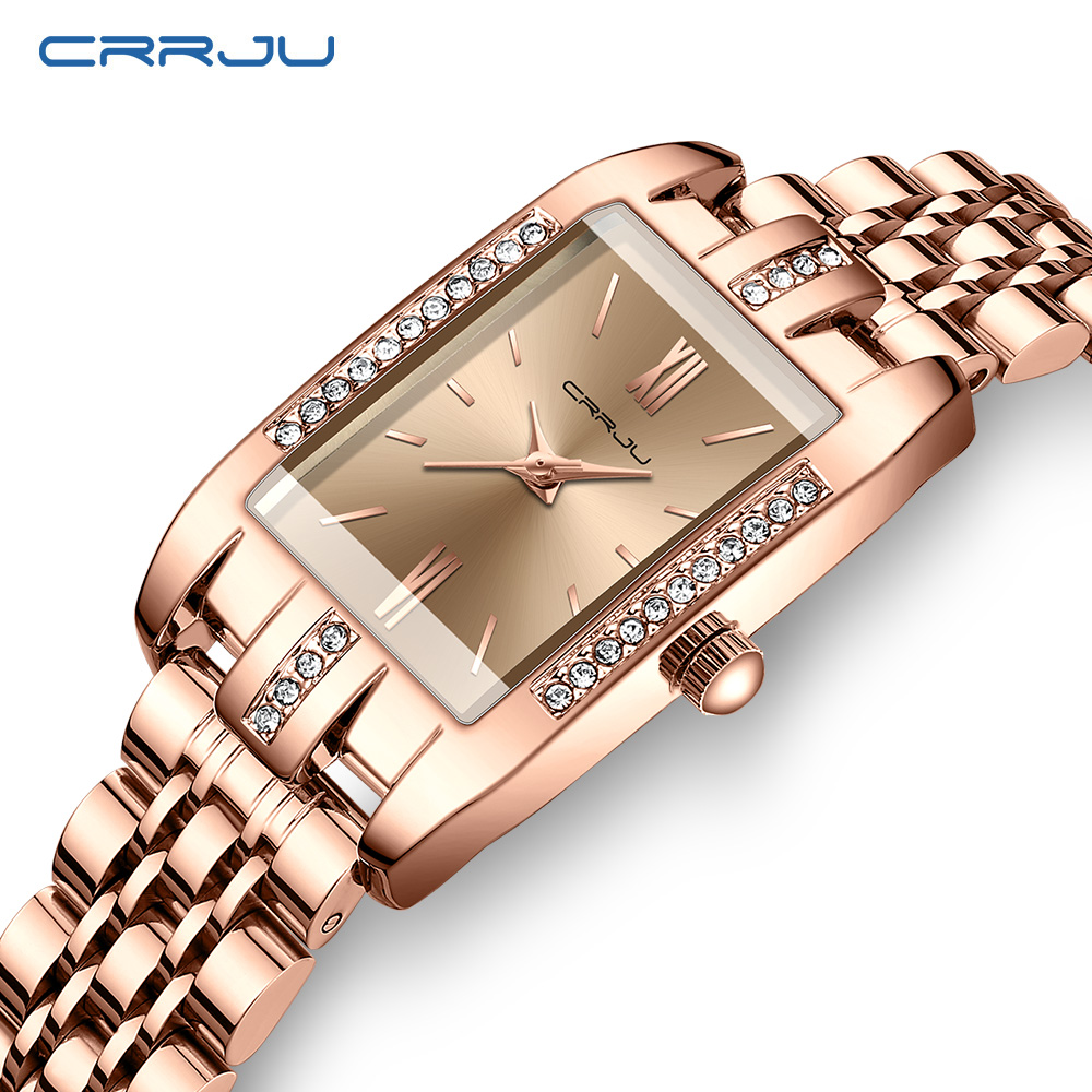 Crrju-女性のための完全なダイヤモンドクォーツ時計、高級 - Luxury Watch Square のレビューと価格