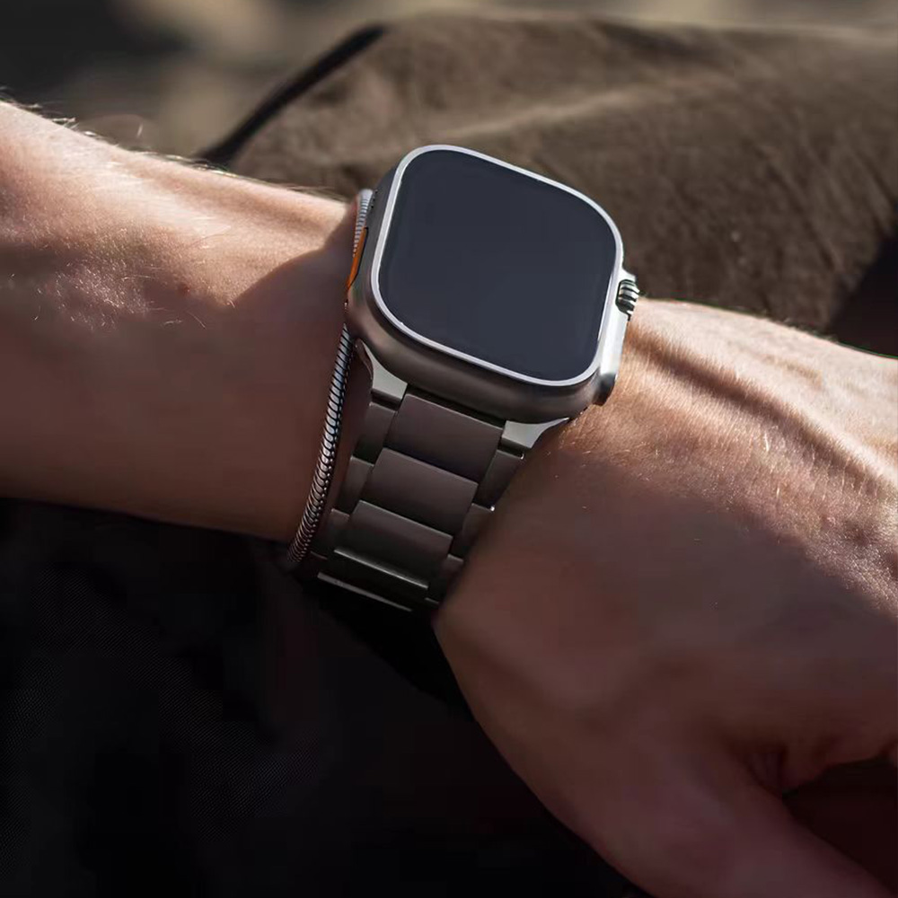 Apple Watch用チタンビジネスストラップ,高級金属バ - Luxury Watch Apple Bands のレビューと価格