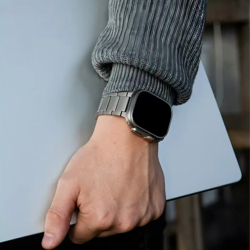 Apple Watch用チタンビジネスストラップ,高級金属バ - Luxury Watch Apple Bands のレビューと価格