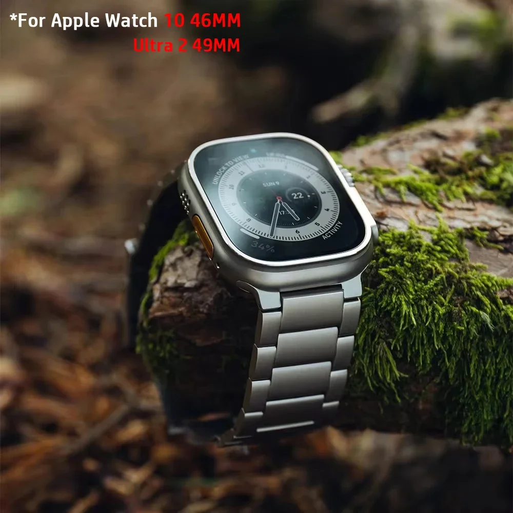 Apple Watch用チタンビジネスストラップ,高級金属バ - Luxury Watch Apple Bands のレビューと価格