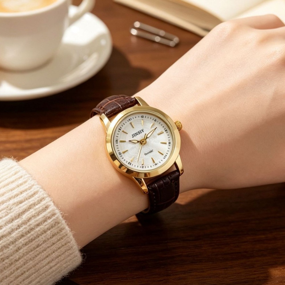 ファッションレザーストラップクォーツ時計高級女性腕時計ギフト - Luxury Watch With Leather Strap のレビューと価格