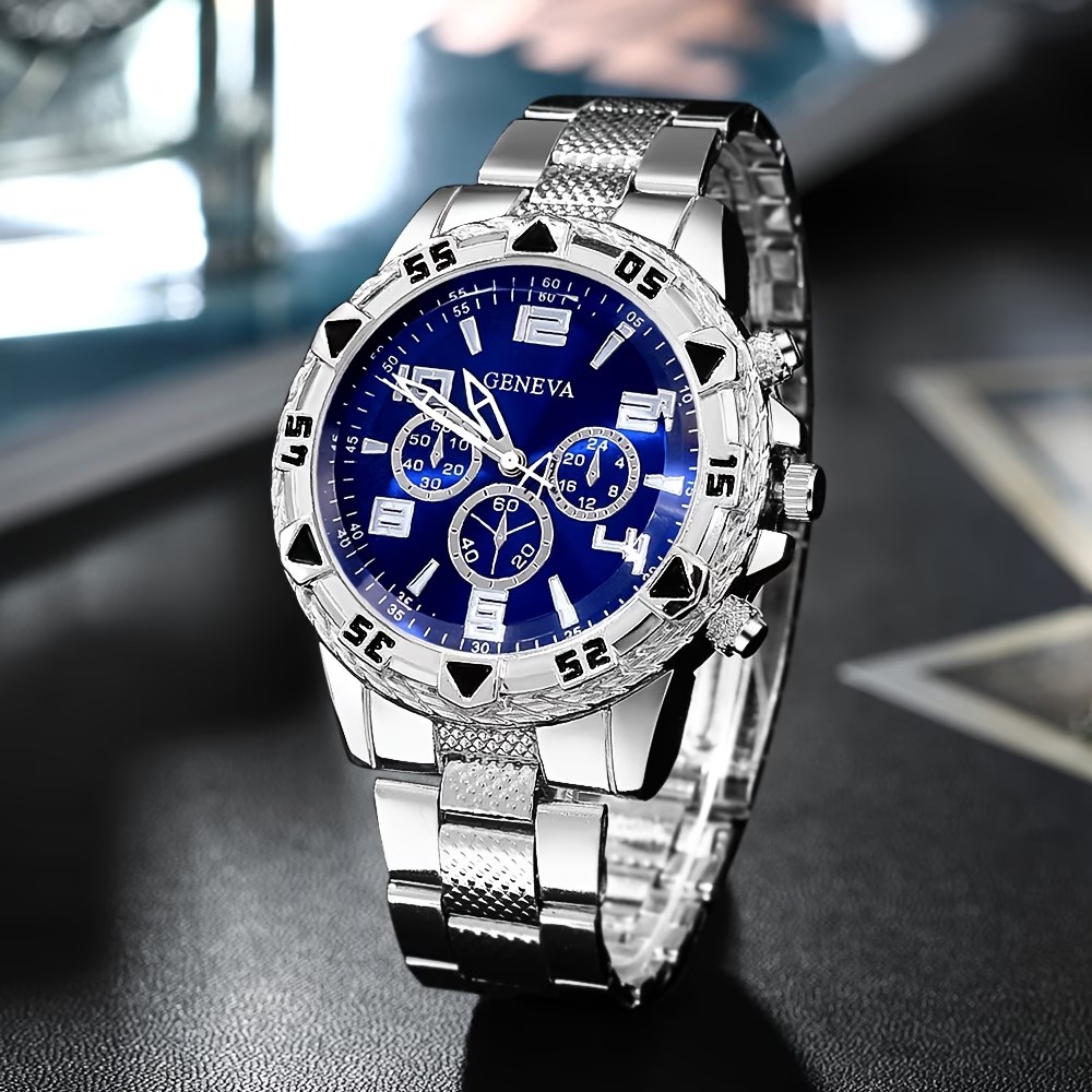 メンズクォーツ腕時計1個、ステンレススチール製シルバーストラ - Luxury Watch Under 20000 のレビューと価格