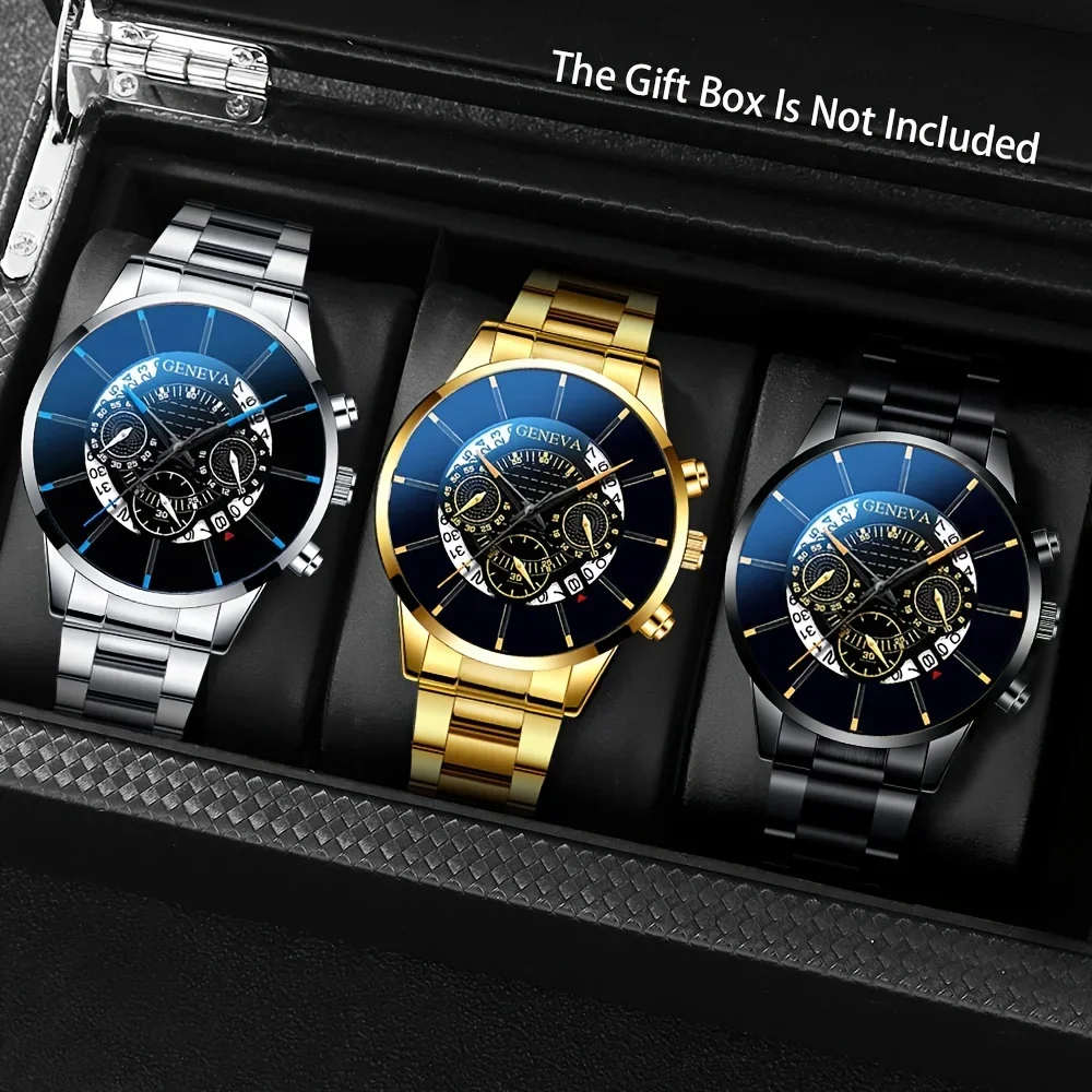 3個/1個入りメンズファッションクォーツ腕時計セット、ステン - Luxury Watch Under 20000 のレビューと価格