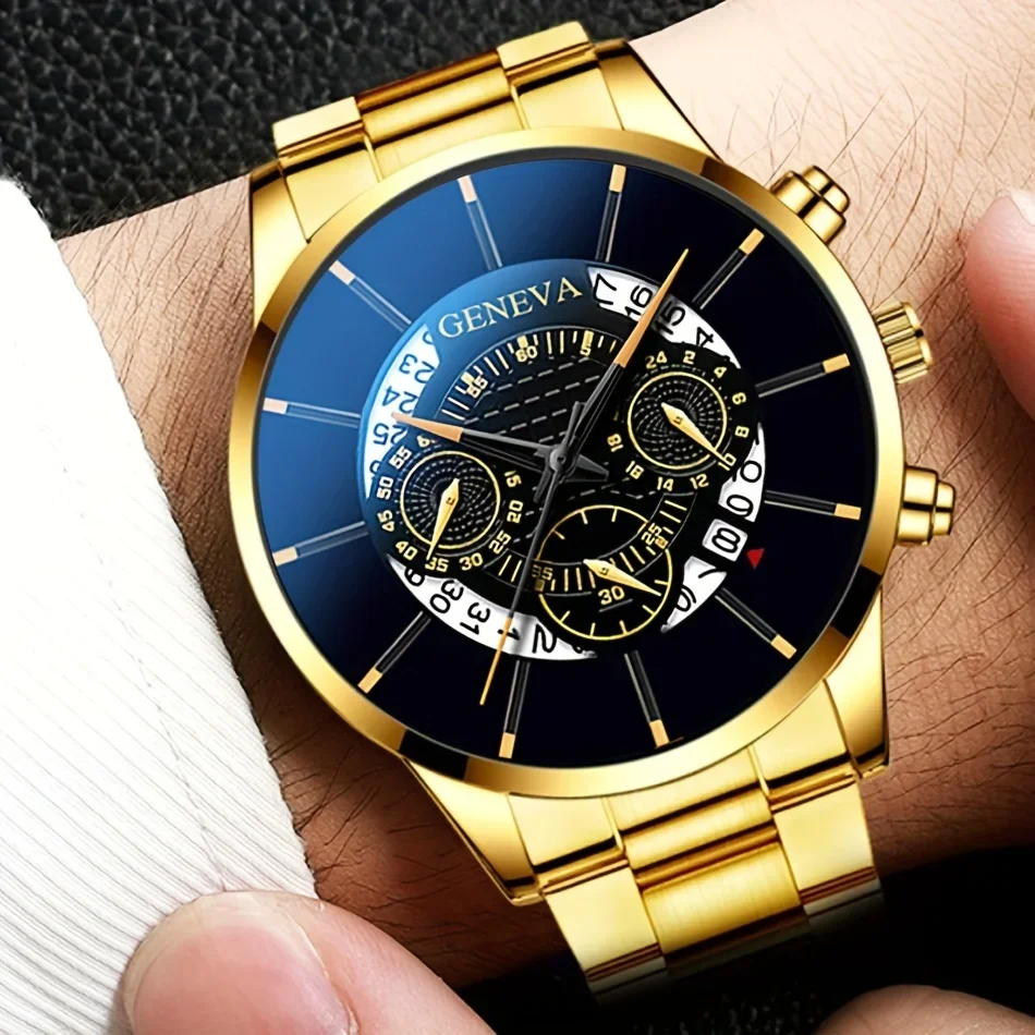 3個/1個入りメンズファッションクォーツ腕時計セット、ステン - Luxury Watch Under 20000 のレビューと価格