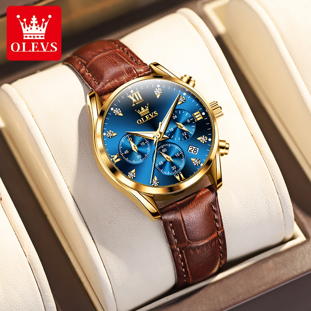 OLEVS 5523 オリジナルブランドの女性の腕時計ファッ - Luxury Watch With Leather Strap のレビューと価格