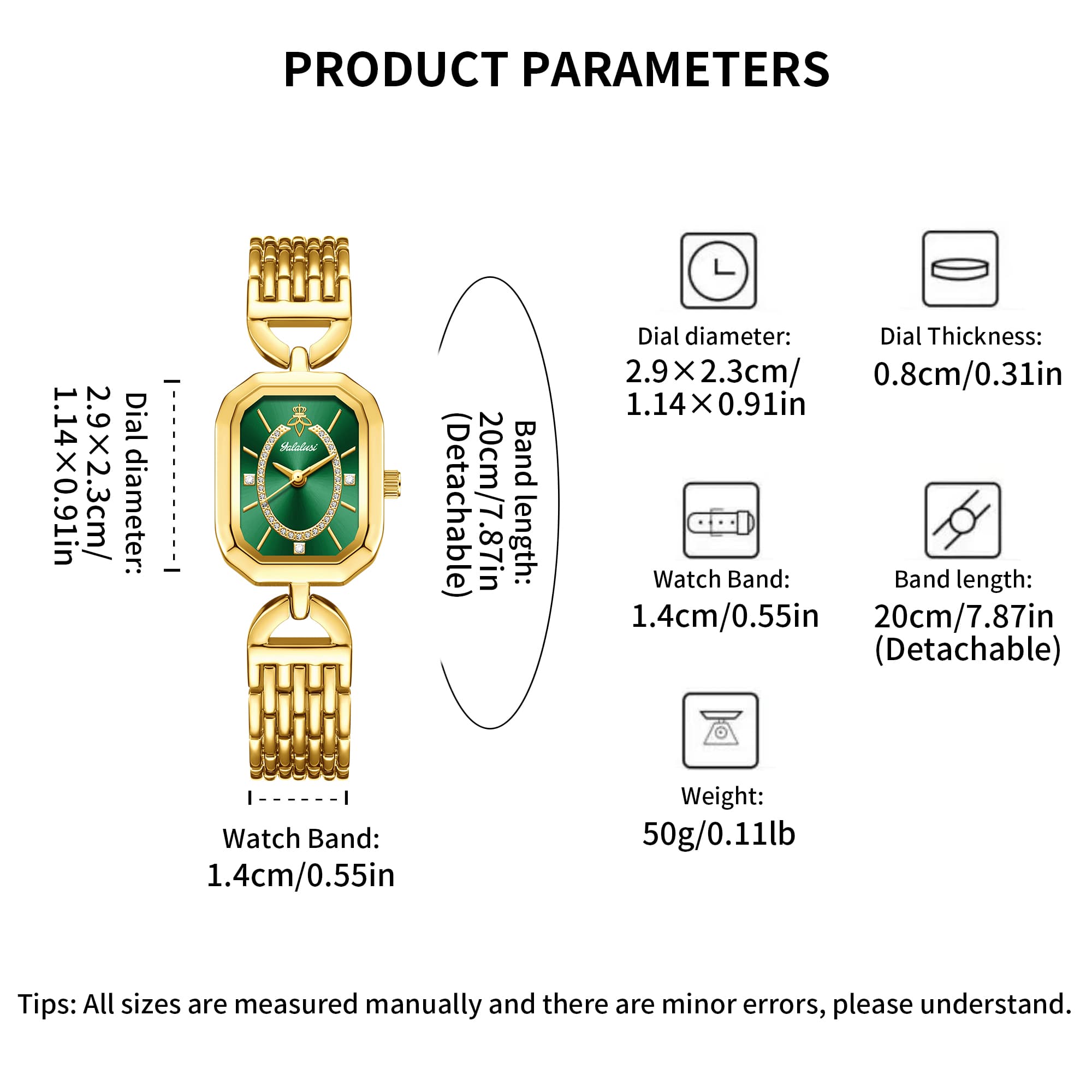 YaLaLuSi レトロなスクエアフェイス、手頃な価格のラグ - Luxury Watch Square のレビューと価格