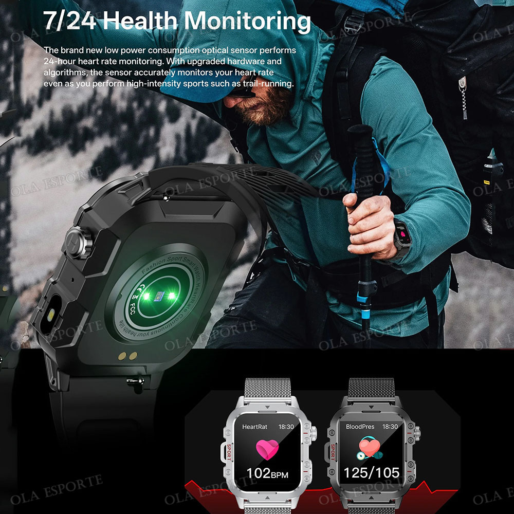 軍用アウトドアスマートウォッチ メンズ GPS追跡 フラッシ - Titanium Sport Watch のレビューと価格