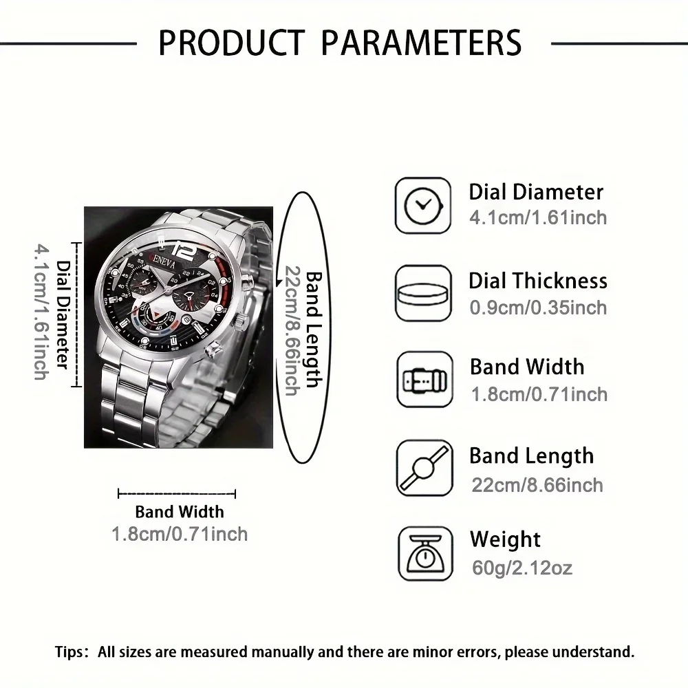 2個セットのおしゃれなクォーツ腕時計、日付表示付きビジネスス - Luxury Watch Under 20000 のレビューと価格