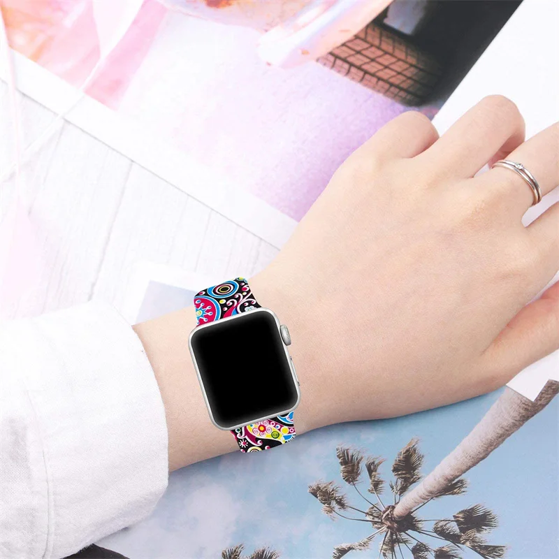 プリントバンド Apple Watch ストラップ 44 ミ - Luxury Watch Apple Bands のレビューと価格