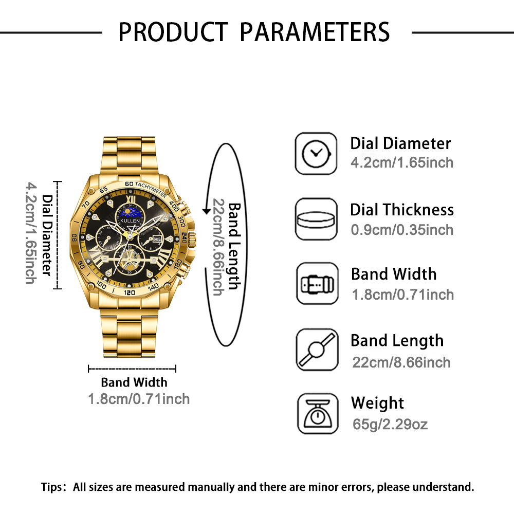 8個入りメンズファッションクォーツ腕時計と多用途アクセサリー - Luxury Watch Under 20000 のレビューと価格