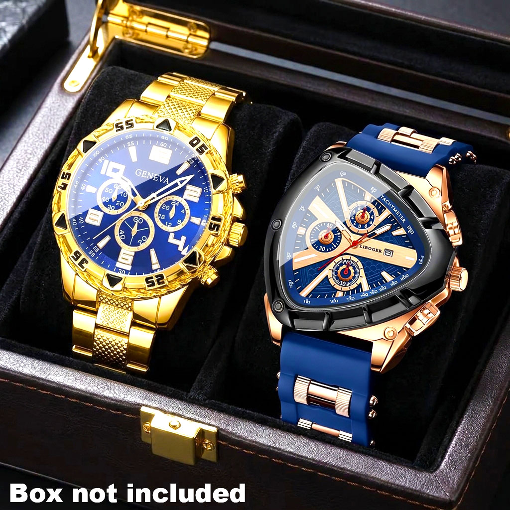 メンズファッションラグジュアリーラウンドクォーツ腕時計2個セ - Luxury Watch Under 20000 のレビューと価格