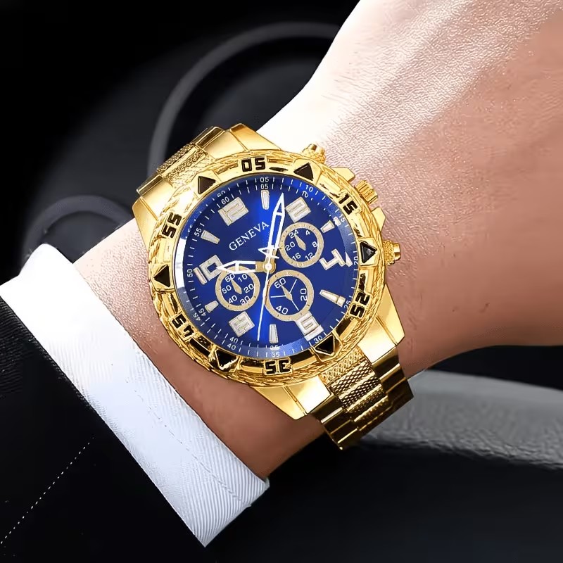 メンズファッションラグジュアリーラウンドクォーツ腕時計2個セ - Luxury Watch Under 20000 のレビューと価格