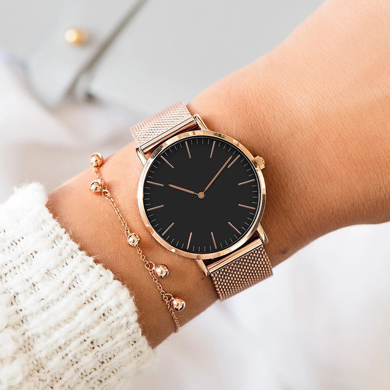 女性用ステンレスメッシュ腕時計,クォーツ腕時計,シンプル,カ - Luxury Watch For Girls のレビューと価格