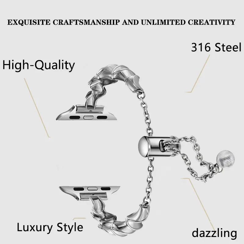 Apple Watch用ブレスレット,高級ジュエリーチェーン - Luxury Watch Apple Bands のレビューと価格