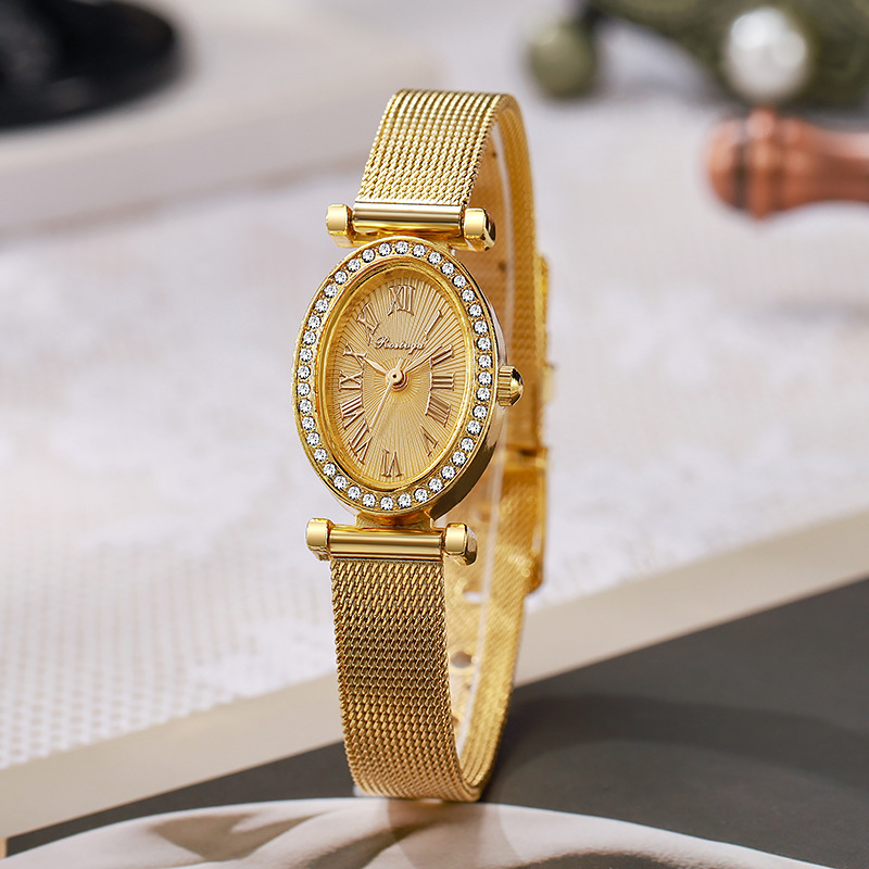 ラグジュアリーウォッチ レディース ファッション オーバルダ - Luxury Watch With Leather Strap のレビューと価格