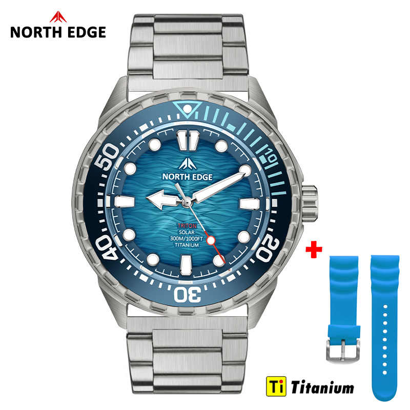 ノースエッジ トライトン-TI チタンステンレス ソーラー式 - Titanium Sport Watch のレビューと価格