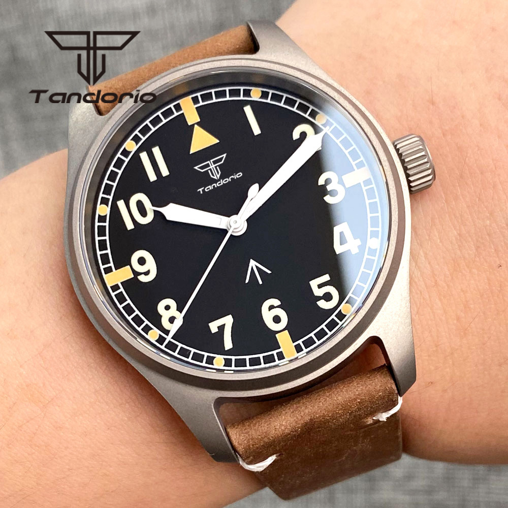 タンドリオ チタン NH35A 39 ミリメートル自動パイロ - Titanium Sport Watch のレビューと価格