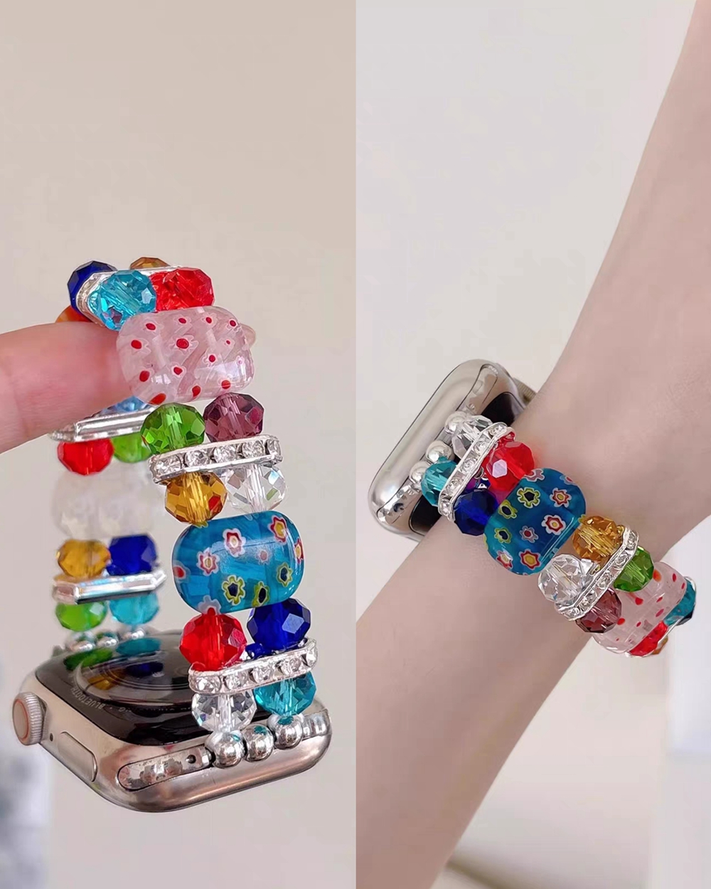 高級弾性ブレスレットリンクストラップ Apple Watch - Luxury Watch Apple Bands のレビューと価格